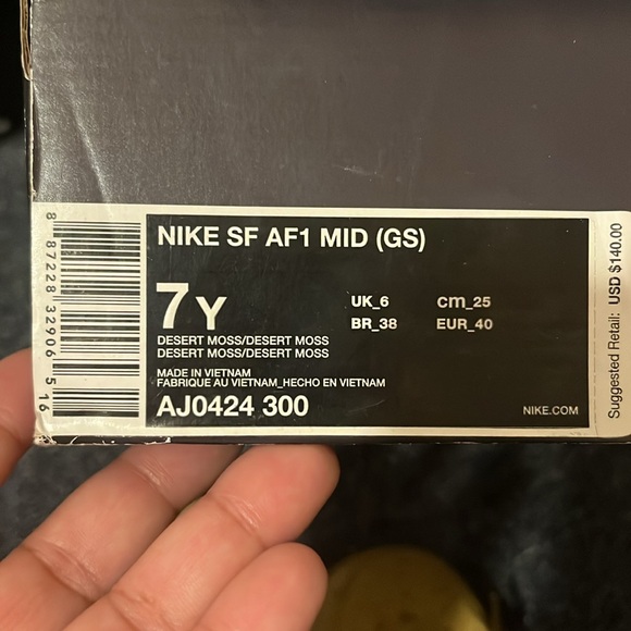 NIKE SF AF1 MID (GS) 7Y Desert Moss - Picture 12 of 12